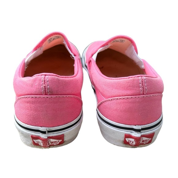 Vans Off the Wall Classic Slip on Sneaker Rare Neon Knockout Pink Women’s Size 7 - Picture 6 of 10
